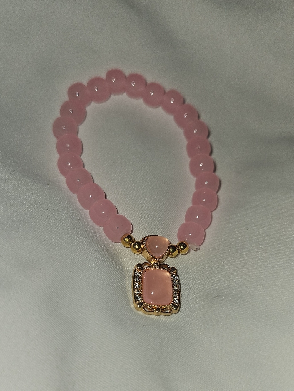Rose Quartz Pendant Bracelet